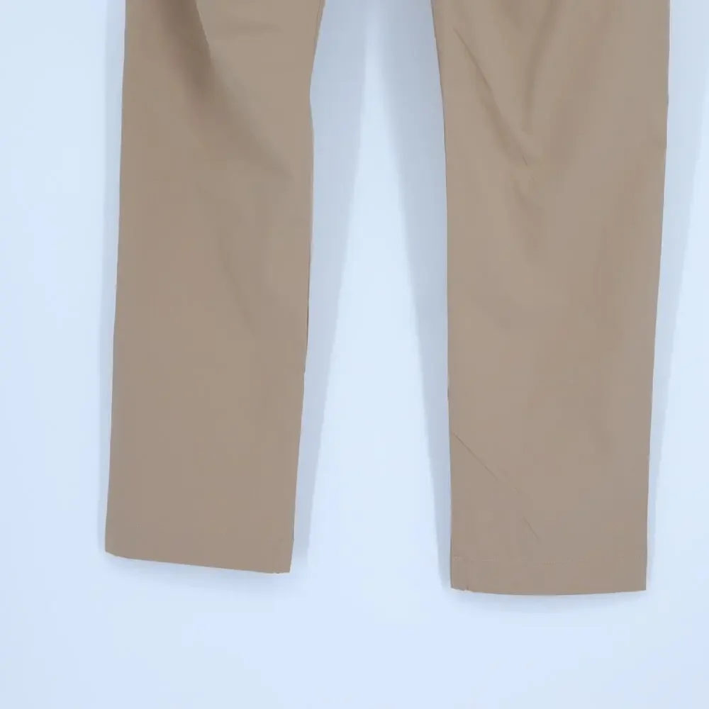 J. CREW Slim Fit Tech Chino Pants Dark Khaki Flex Zip Fly Mid Rise Men's 33X32